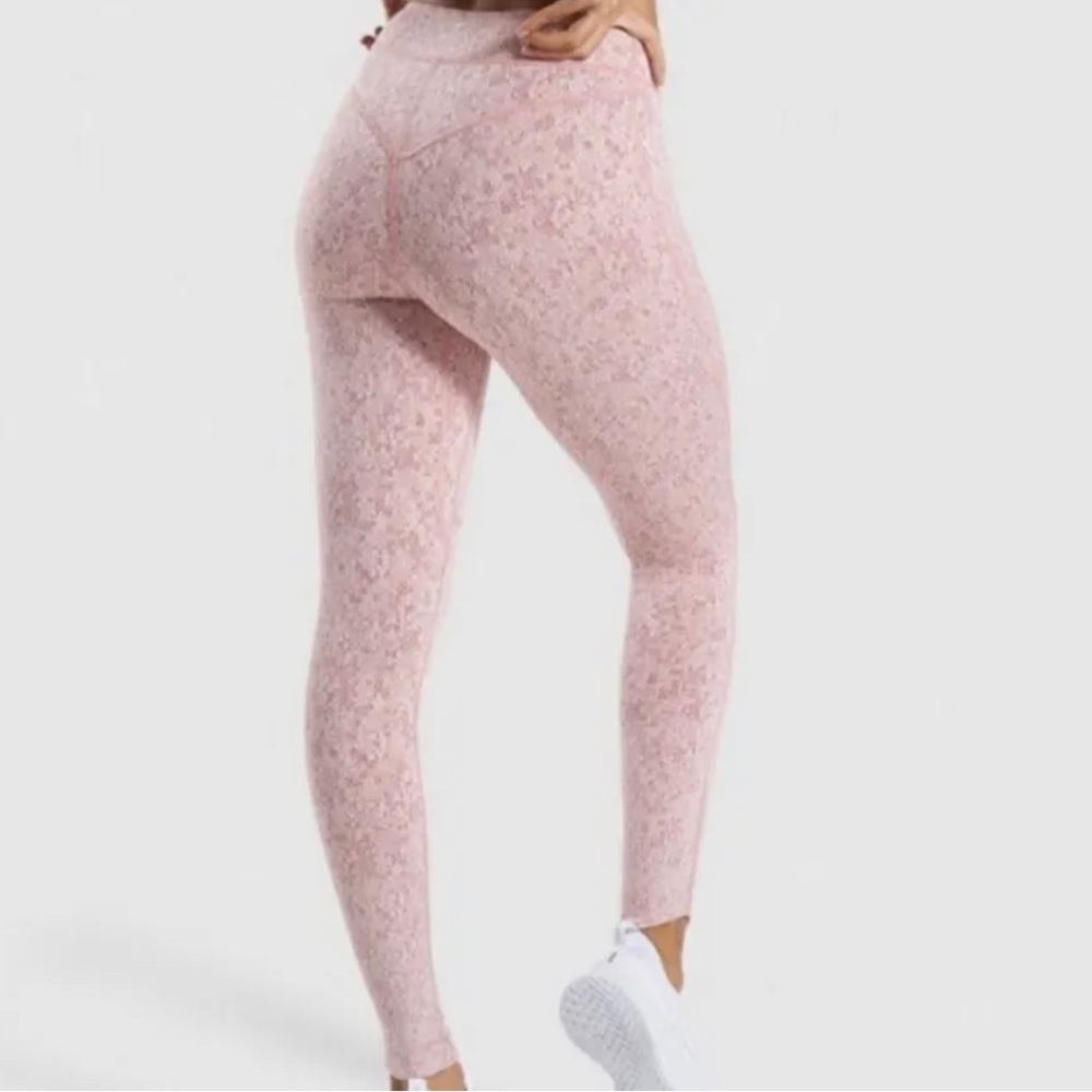 Gymshark Fleur Texture Leggings NWT Small Moroccan Brick Marl NEW